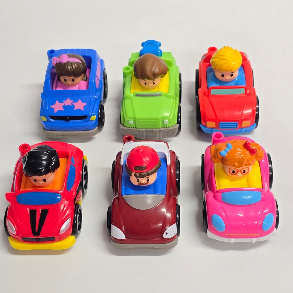 Fisher-Price Little People Wheelies Cars Set of 6 Toy